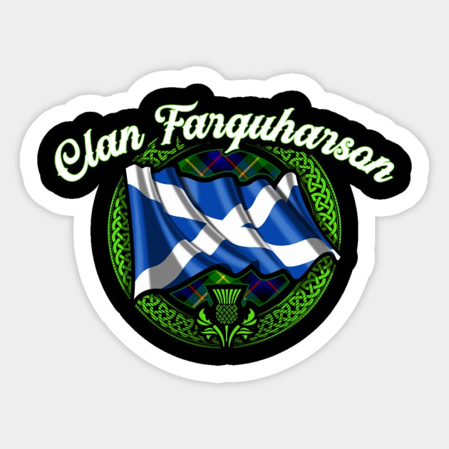 Scottish Flag Clan Farquharson Sticker by Celtic Folk